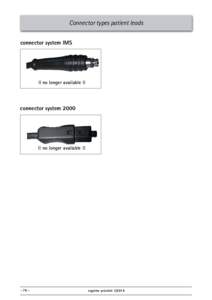 Connector types patient leads connector system IMS !! no longer available !!  connector system 2000