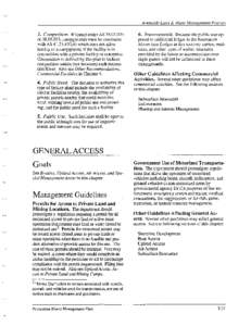 Areawide Land & Water Management Policies  3. Competition. If leased under AS[removed]or[removed], campgrounds must be consistent with AS[removed]d) which does not allow leasing of a campground if the facility is in