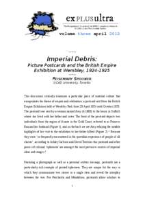 volume three april 2012  —•— Imperial Debris: