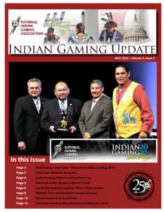 MAY 2010 | Volume 5, Issue 2  IN THIS ISSUE In this issue Page 2