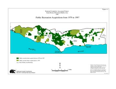 Figure 4-1 Regional Cumulative Assessment Project: Santa Monica Mountains/Malibu Area[removed]Public Recreation Acquisitions from 1979 to 1997