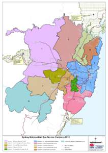 2013 Sydney metropolitan bus service contracts map