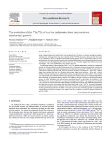 Precambrian Research[removed]–188  Contents lists available at SciVerse ScienceDirect Precambrian Research journal homepage: www.elsevier.com/locate/precamres