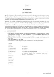 Microsoft Word - Style Sheet - Appendix 1.doc