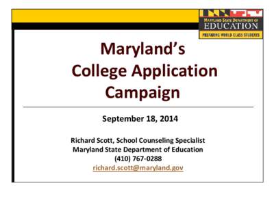 Maryland State Department of Education / Decreasing graduation completion rates in the United States / Lumina Foundation for Education / Education in the United States / American Council on Education