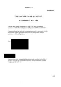 Intersection of Munro Street and Sydney Road, Coburg - Compliance Certificate