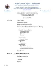 Commission Meeting Agenda