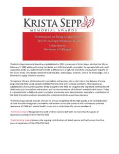 Mental health / Krista / Being / Youth work / Child and Youth Worker / Human development