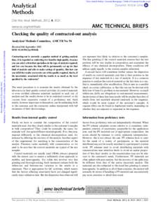 View Article Online / Journal Homepage / Table of Contents for this issue  C Analytical Methods