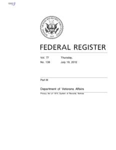 Veterans Benefits Administration / Veterans Health Administration / VistA / Internet privacy / VA loan / Electronic health record / United States Department of Veterans Affairs / Health / Medicine