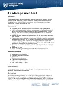 Geography / Landscape architect / Australian Institute of Landscape Architects / Unley /  South Australia / Greenhill Road /  Adelaide / Landscape Institute / Architect / American Society of Landscape Architects / Landscape architecture / Architecture / Environmental design