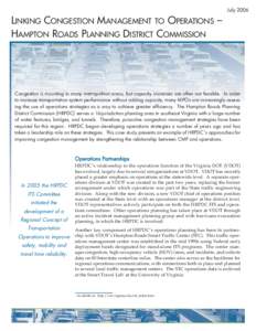 Transportation planning / Transportation in Virginia / Road transport / Intelligent transportation systems / Virginia Department of Transportation / Congestion pricing / Transportation in Hampton Roads / Traffic congestion / Hampton Roads / Transport / Land transport / Sustainable transport