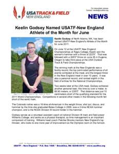 USA Track & Field New England Athlete of the Month