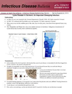 Infectious Disease Bulletin Spring Supplement[removed]Lyme Disease in Vermont: An Important Emerging Infection
