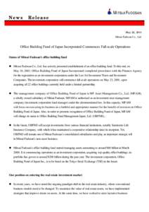 Economy of Asia / Real estate investment trust / Chūō /  Tokyo / Chuo Mitsui Trust Holdings / Mitsubishi Estate Co. / Mitsui / Economy of Japan / Mitsui Fudosan