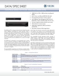 DATA/ SPEC SHEET HDEXPRESS SERIES NETWORK VIDEO RECORDER (NVR) •	 1080P/60 Hzxreal-time recording and display  The HDExpress™ is a plug-and-play Network Video Recorder