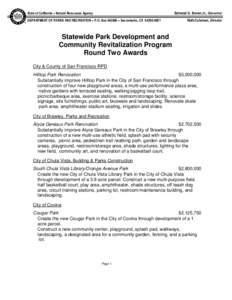 Edmund G. Brown Jr., Governor  State of California  Natural Resources Agency DEPARTMENT OF PARKS AND RECREATION  P.O. Box[removed]  Sacramento, CA[removed]Ruth Coleman, Director