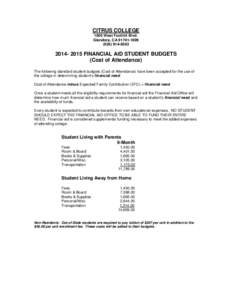 Cost of attendance / Expected Family Contribution / Tuition payments / FAFSA / Pell Grant / Office of Federal Student Aid / Education / Student financial aid / Student financial aid in the United States