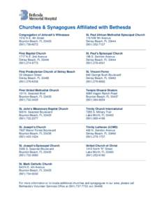 Microsoft Word - Churches and Synagogues.doc