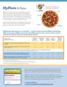 Medicine / MyPlate / Food guide pyramid / Serving size / Pizza / Food group / Human nutrition / Center for Nutrition Policy and Promotion / Nutrition / Food and drink / Health
