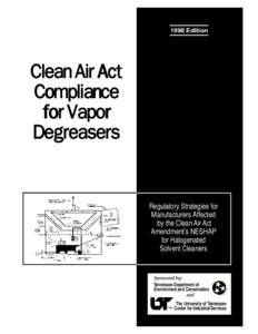 1998 Edition  Clean Air Act Compliance for Vapor Degreasers