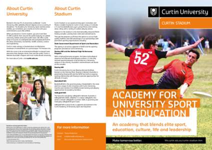 About Curtin University About Curtin Stadium