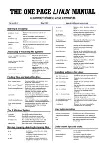 The One Page Linux Manual