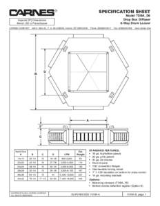 SPECIFICATION SHEET Model TDBA_D6 Drop Box Diffuser 6-Way Drum Louver  Imperial [IP] Dimensions