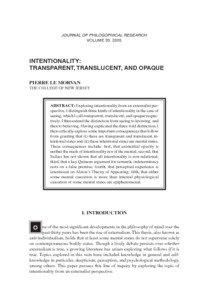 Psycholinguistics / Mental processes / Mental content / Intention / Intentionality / Externalism / Belief / Referential transparency / Propositional attitude / Mind / Philosophy of mind / Cognitive science