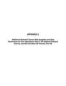APPENDIX C Additional Potential Cancer Risk Isopleths and Data Summaries for Port Operations (Part I), UP Oakland Railyard (Part II), and Non-Port/Non-UP Activity (Part III)  This page is intentionally blank.