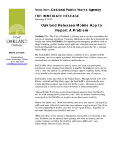 Microsoft Word - Oakland Public Works Media Release SeeClickFix