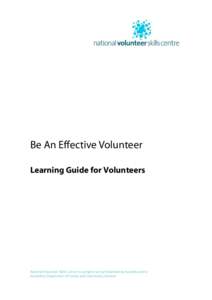 Be an effective volunteer.book