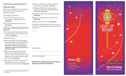 Rotaract / Structure / Rotary International / Evanston /  Illinois / Rotary Foundation