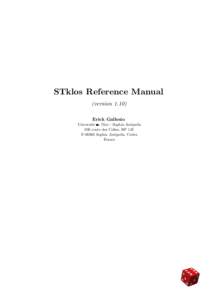 STklos Reference Manual (versionErick Gallesio Université e Nice - Sophia Antipolis 930 route des Colles, BP 145 FSophia Antipolis, Cedex
