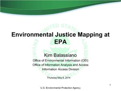 Environmental Justice Mapping at EPA