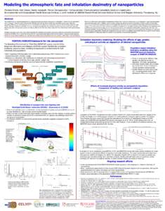 Modeling the atmospheric fate and inhalation dosimetry of nanoparticles Pamela Shade, Alan Sasso, Sastry Isukapalli, Panos Georgopoulos • Computational Chemodynamics Laboratory (www.ccl.rutgers.edu) Environmental and O