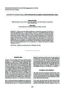 THE RAFFLES BULLETIN OF ZOOLOGY 2005 THE RAFFLES BULLETIN OF ZOOLOGY 2005 Supplement No. 12: 393–406 © National University of Singapore