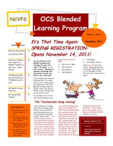 OCS Blended Learning Program NCVPS  Volume 1, Issue 2