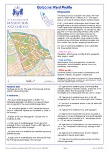 Golborne Ward Profile Introduction The Census occurs once every ten years, the most recent of which fell on 27 MarchThis report gives a summary of Census data for Golborne ward. In 2014, each ward in Kensington an