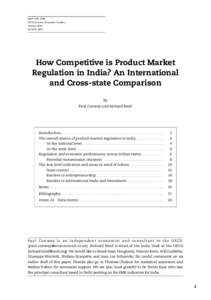 ISSN[removed]OECD Journal: Economic Studies Volume 2009 © OECD[removed]How Competitive is Product Market