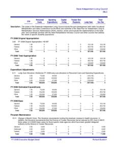 State Independent Living Council SILC FTP  Personnel