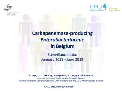 Epidemiological surveillance of CPE