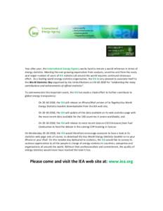 International Energy Agency / World energy consumption / Energy statistics / IEA Greenhouse Gas R&D Programme / Institute of Economic Affairs / Energy / Energy economics / Energy policy