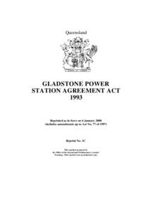 Queensland  GLADSTONE POWER STATION AGREEMENT ACT 1993