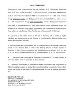 Auction theory / Economy of Mumbai / Auction / Reserve Bank of India / Bidding / Dutch auction / Indian Telecom Spectrum Auction / Business / Auctioneering / Commerce