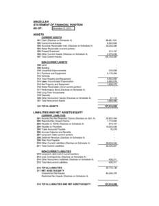 MAGELLAN STATEMENT OF FINANCIAL POSITION AS OF: December 31, 2013 ASSETS 101