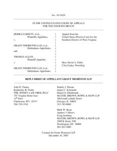 No[removed]________________________________________________________________________ IN THE UNITED STATES COURT OF APPEALS FOR THE FOURTH CIRCUIT ________________________________________________________________________ D