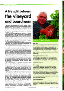 grapegrowing  A life split between the vineyard and boardroom