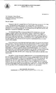 Letter to House Speaker Dennis Hastert
