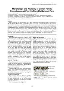 Biology / Parmeliaceae / Isidium / Soredium / Medulla / Parmelia / Parmotrema / Thallus / Relicina / Lichens / Ascomycota / Lecanoromycetes